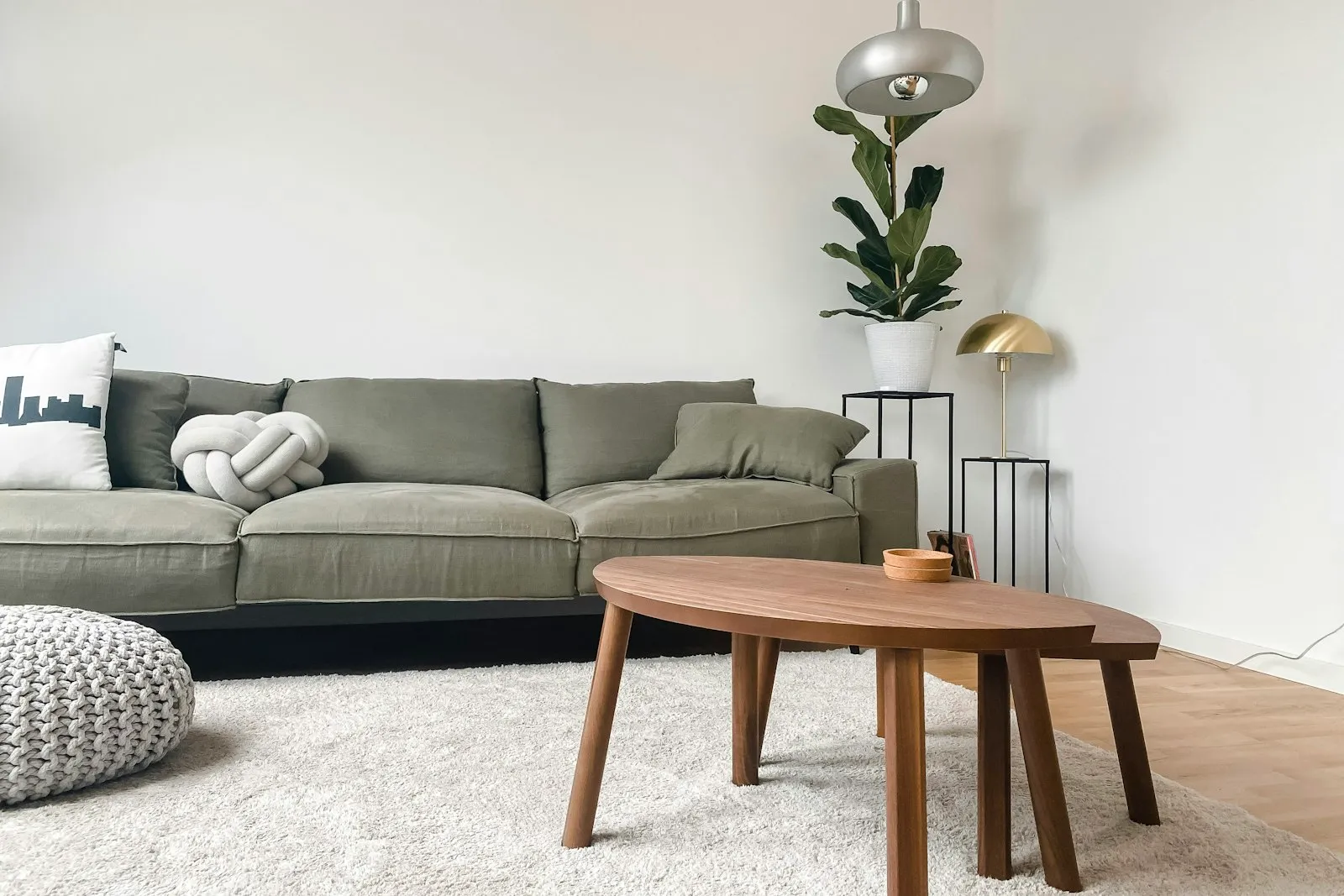 A calm, softly lit living-room interior